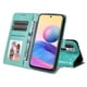 thumbnail image 3 of Funda tipo cartera FOXDOCK para Xiaomi Poco M3 Pro 5G , diseño girasol en relieve, cuero PU, cierre magnético, soporte y tarjetero, 3 of 5