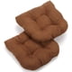 thumbnail image 1 of Cushions Blazing Needles de microgamuza en forma de U, color chocolate (juego de 2), 1 of 2