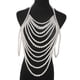 thumbnail image 4 of Cadena De Cuerpo En Capas Collar De Borlas Encantos Popular Para Lady Girls White, 4 of 5