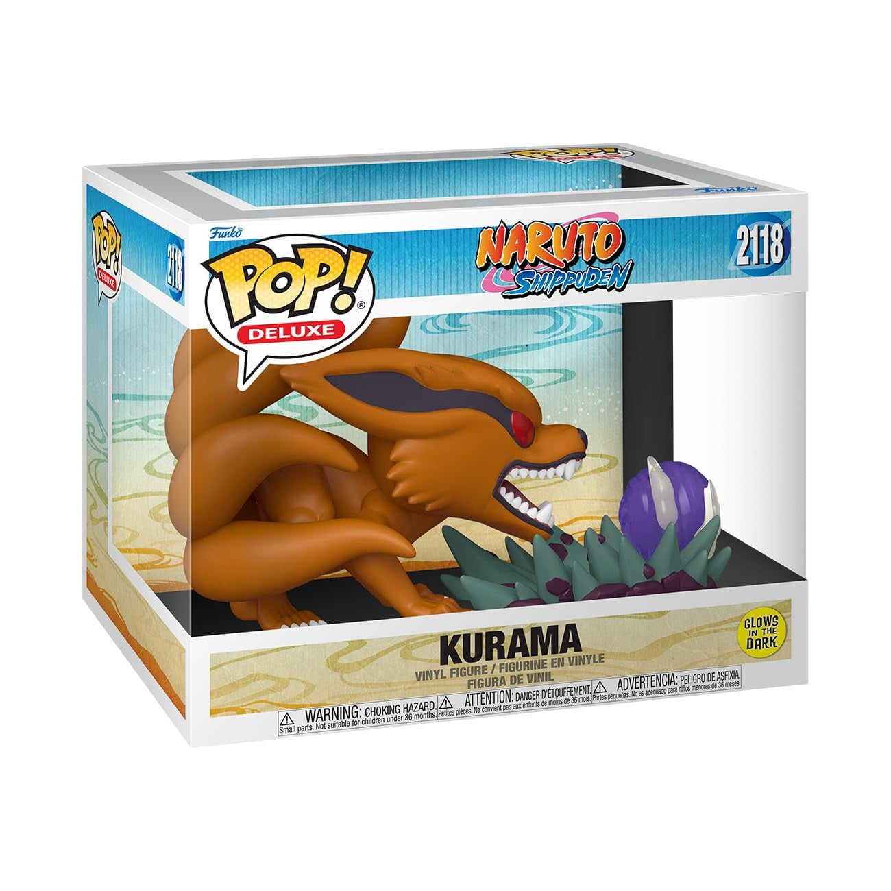 Figura De Vinilo Funko Pop! Naruto Shippuden Kurama De Lujo, 9,5 Cm