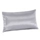 thumbnail image 4 of Funda de almohada de satén de seda sintética 50 * 76 cm gris, 4 of 5