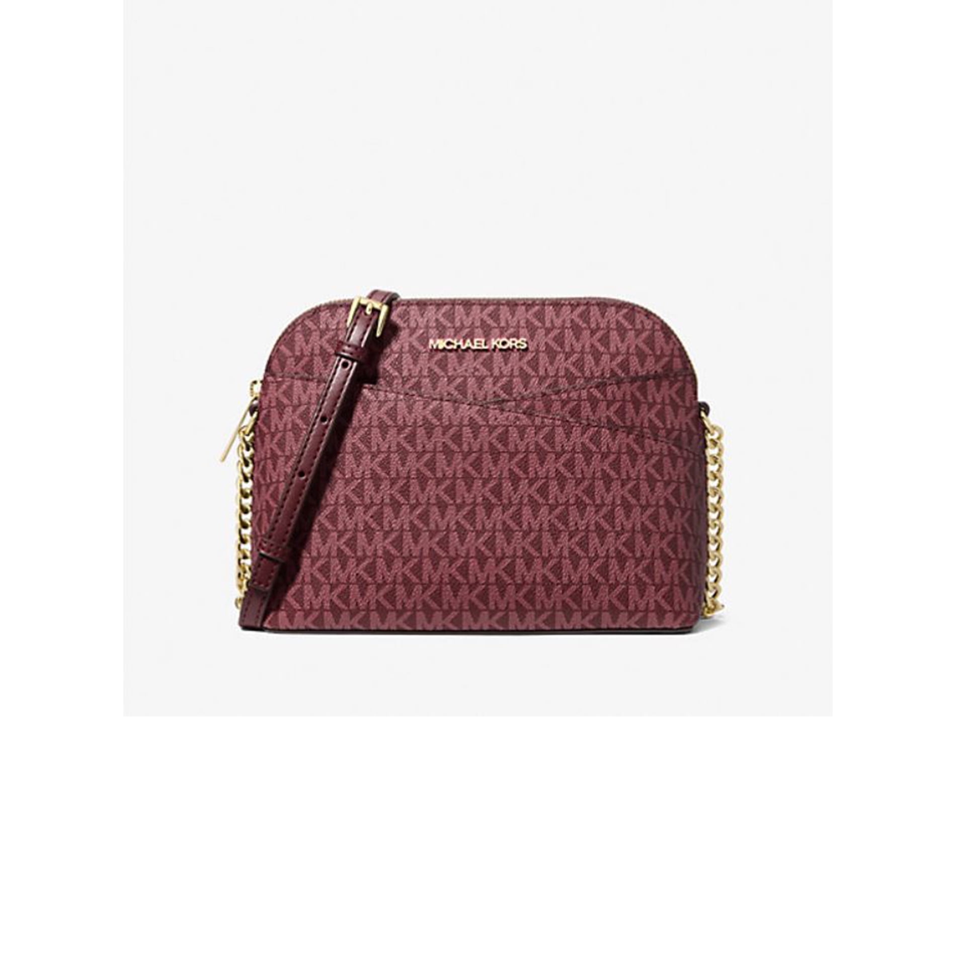 Cartera Michael Kors Crossbody De Cuero M Burdeo