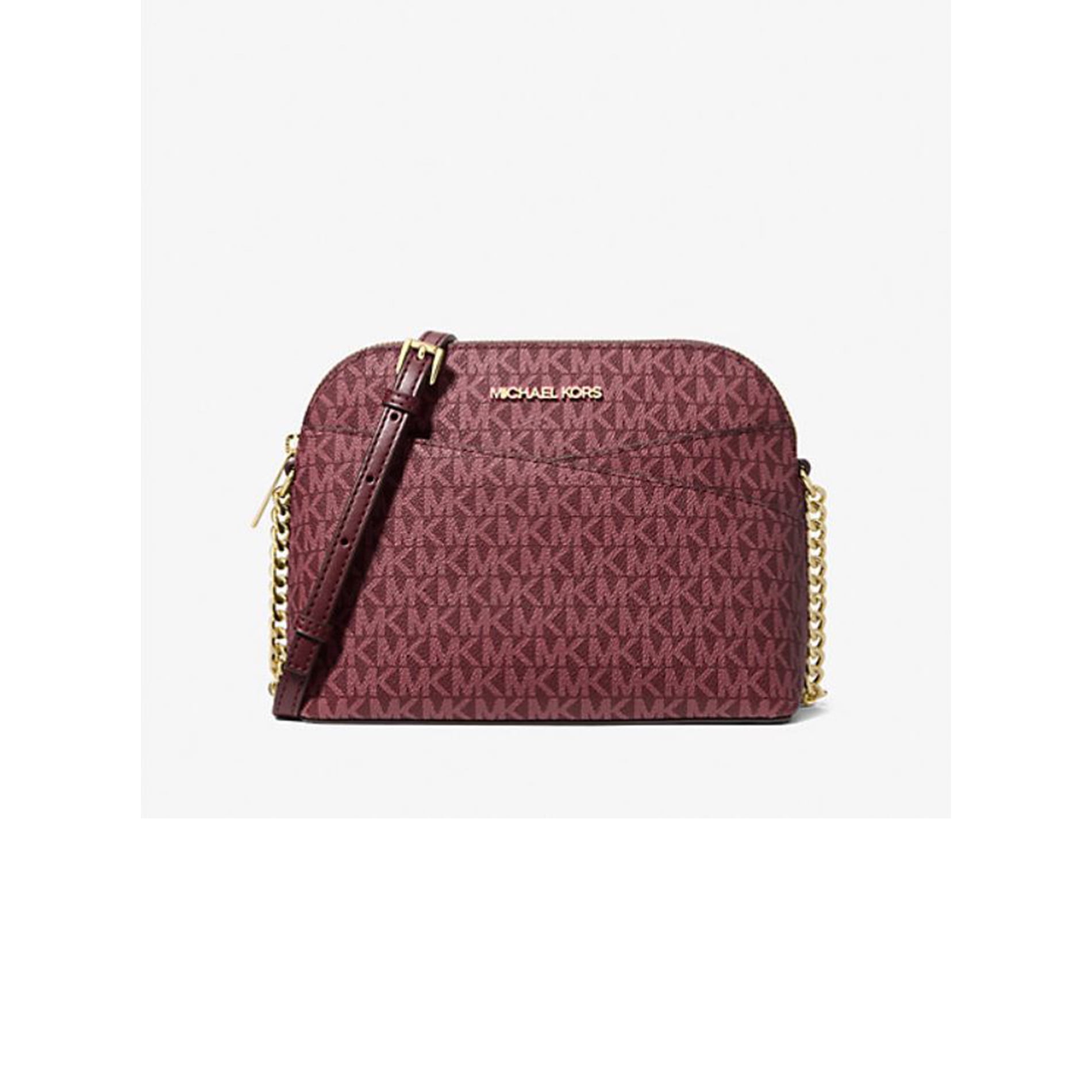 Cartera Michael Kors Crossbody De Cuero M Burdeo