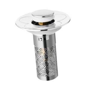 Magideal - Filtro De Desagüe Tipo Empuje Para Lavabo, Colador De Desagüe Para Fregadero, Tapón Antiobstrucción Para Lavabo De Baño, Tapón Para Cocina Y Hotel.