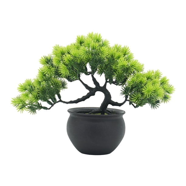 Planta Artificial En Maceta Del árbol De Los Bonsais Artificiales Para La Decoración Al Aire Libre Del Jardín Verde
