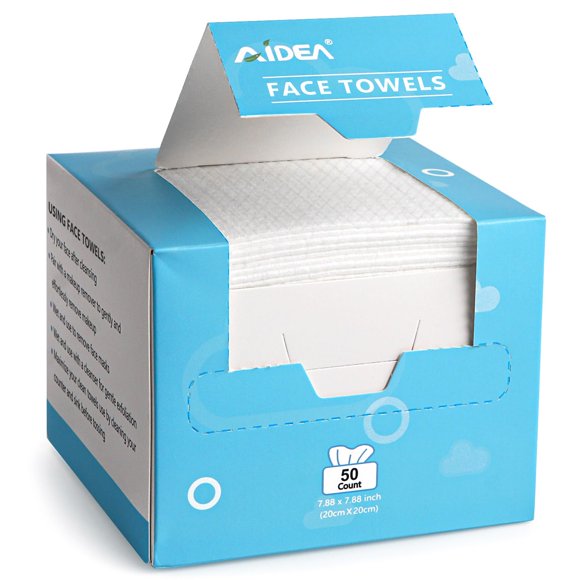 Toallas Faciales Desechables AIDEA 50 Unidades 20x20 cm Suaves