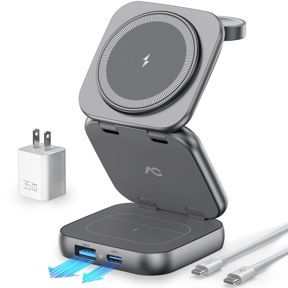 Cargador inalámbrico AC ISLAND 5 en 1 para MagSafe iPhone y AirPods