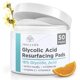 thumbnail image 1 of Tree of Life Toallitas de Ácido Glicólico 15 % para el rostro, toallita exfoliante para poros, 50 unidades, 1 of 7
