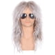 thumbnail image 1 of Wig Morvally para hombre, estilo de los 80, larga y rizada, color plateado degradado, 1 of 7