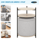 thumbnail image 5 of Mesa Centro Arrimo 3 Repisas Con Pouf Minimalist 2 En 1, 5 of 7