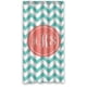 thumbnail image 1 of Cortina de ducha con monograma Chevron Aqua, juego de cortinas de baño con ganchos, tamaño 36 x 72 pulgadas, 1 of 3