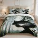 thumbnail image 1 of Women's Silhouette and Flying Bird Digital Print Bedding Set High-Density Polyester, 1 of 5