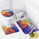 thumbnail image 4 of Sundrop y Moondrop pelea de jefes-theme 4-Piece Shower Curtain Set with Rugs, Waterproof Bathroom Decor Set Includes Bath Mat, U-Shaped Rug, Toilet Lid Cover and Curtain with Hooks, 4 of 6