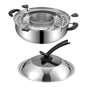 Magideal - Plato De Chafing De Libinabra Caliente Con Divisor Sopa De Sopa De Cocina Comercial Para Martilleras Para El Restaurante En Casa Cocina Picnic Cocina Con Golpes