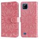 thumbnail image 2 of Funda tipo cartera FOXDOCK para Realme C11 , diseño girasol en relieve, cuero PU, cierre magnético, soporte y tarjetero, 2 of 5