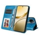 thumbnail image 4 of Funda tipo cartera FOXDOCK para Vivo V50 , diseño girasol en relieve, cuero PU, cierre magnético, soporte y tarjetero, 4 of 5