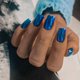 thumbnail image 2 of Press on Nails SXVME Royal Blue Chrome Square SXVME Corto Medium, 2 of 8