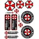 thumbnail image 1 of Set de 13 pegatinas MSTICKER A4 de Umbrella Corp (Resident Evil) 22 × 29 cm, 1 of 3