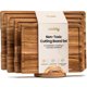 thumbnail image 1 of Juego de 4 Tablas de Cortar SMIRLY de Madera de Acacia con Soporte, 1 of 9