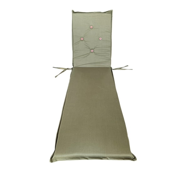 COJIN VERDE OLIVA - LONA POLIESTER UV PARA REPOSERA 55 x 5 x 200 cm