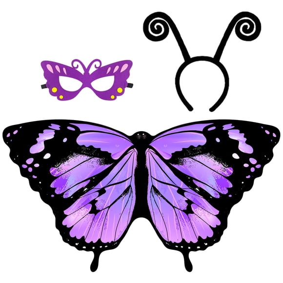 Disfraz IROLEHOME con alas de mariposa para niñas de 3 a 8 años