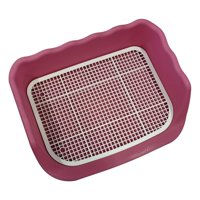 Magideal - Inodoro Para Perros, Bandeja De Herramientas De Limpieza De Plástico Portátil, Arena Para Entrenador De Orinal Para Conejillos De , Rosado