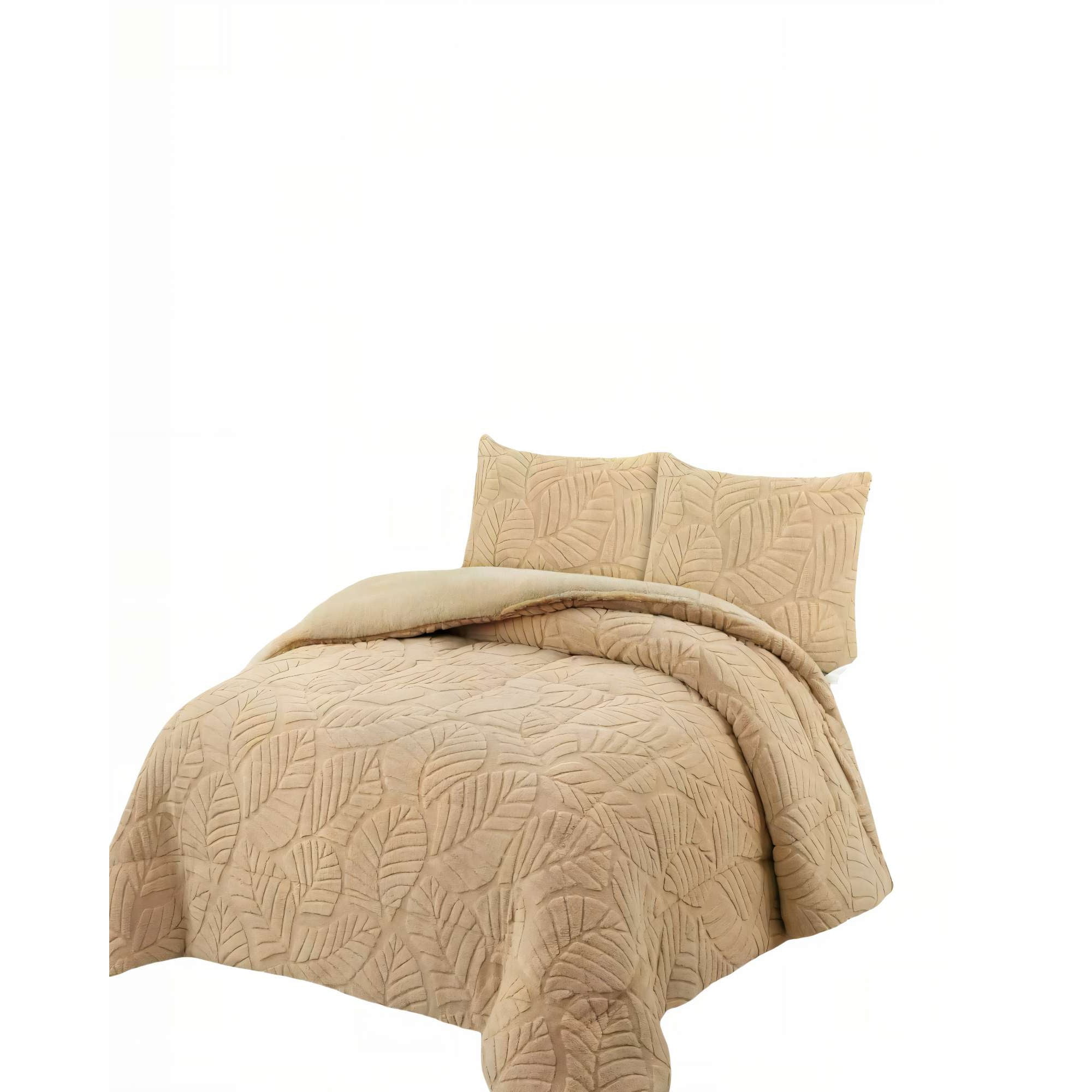 Genérico - Cubrecama De Relieve King Color Beige