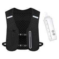 Magideal - Chaleco De Hidratación Para Correr Para Hombre Y Mujer, 2 L, Portátil, Para Deportes Al Aire Libre, Soporte Para Teléfono, Mochila De Agua, Chaleco De Negro