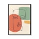 thumbnail image 1 of Cuadro Poster Enmarcado Siluesta Rostros Abstractos Diseño 2 Decorativo, 1 of 1