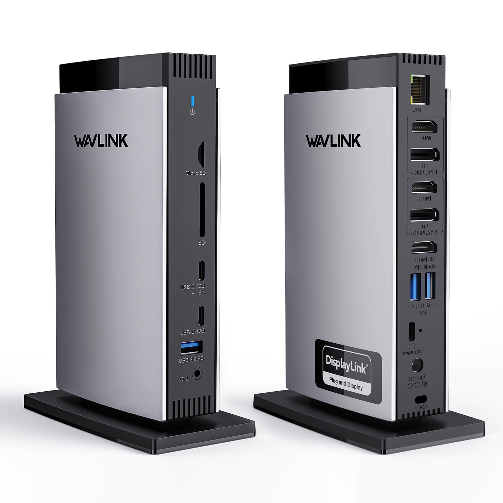 Estación De Acoplamiento Usb-c Wavlink 15 En 1 Con Pantalla Triple De 130 W