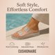 thumbnail image 2 of Sandalias tipo slide impermeables ajustables para mujer CUSHIONAIRE, transparentes, 2 of 9
