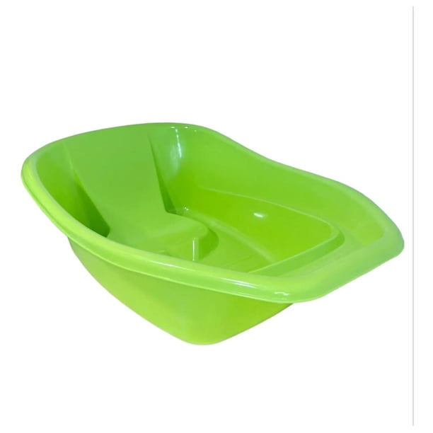 Tina Bebe Bañera De Bebe Anatómica Plastica Sencilla Colorid verde