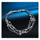 thumbnail image 3 of Pulsera Brazalete Plata 925 Cinco Niveles Cuentas Esferas plateado Talla única, 3 of 5