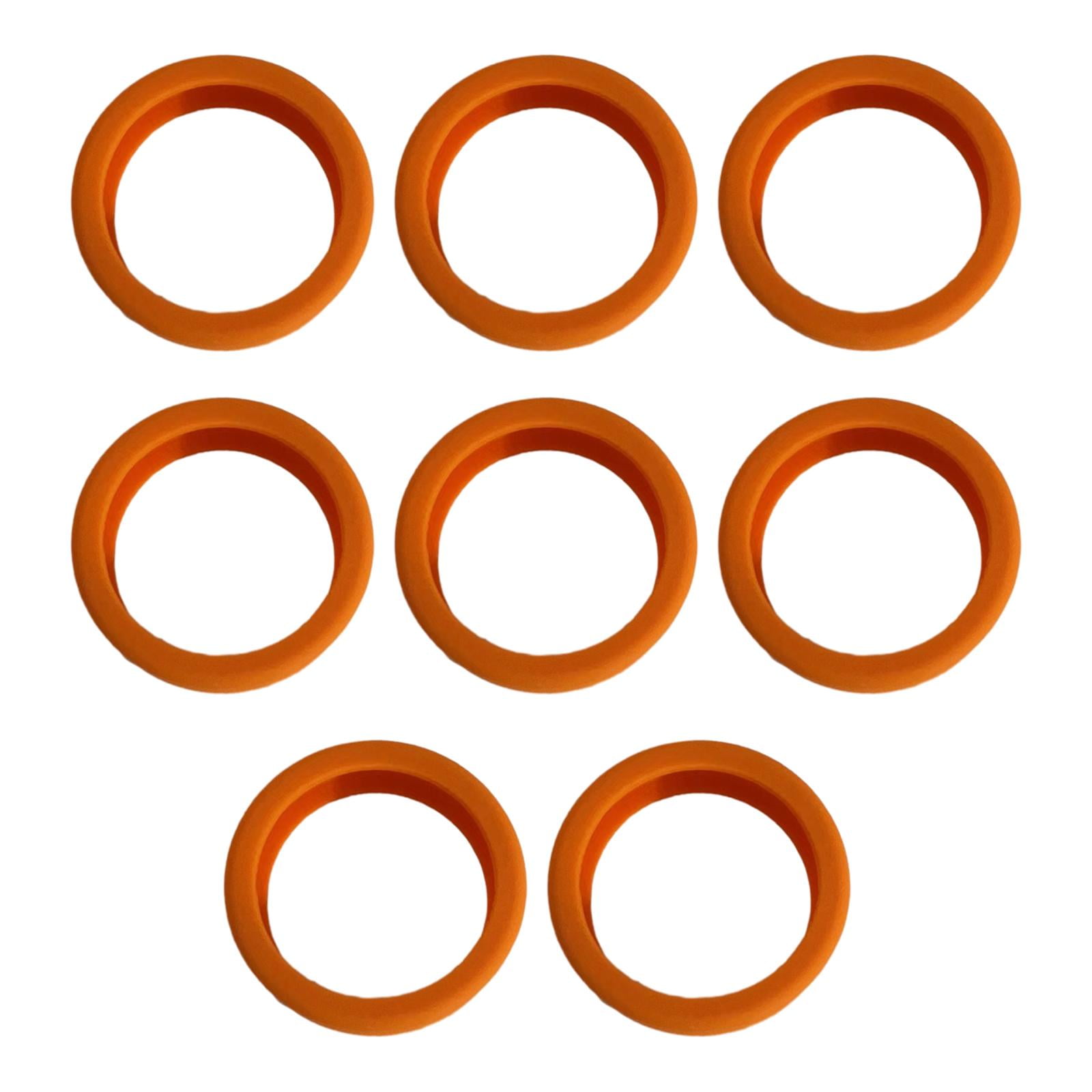 Bothyi - 8 Uds. Cubiertas Para Ruedas De Equipaje De 2,09 Pulgadas De Diámetro Para Trabajo Pesado, Protección Antiarañazos De Bajo Ruido, Naranja