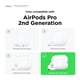 thumbnail image 2 of Funda Elago Pager compatible con AirPods Pro de segunda generación, color negro, 2 of 7