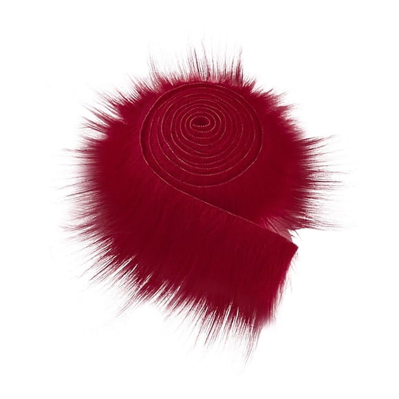 Tela Sintética Suave Y Peluda, Cortes Para Parches De Sombrero, Gnomos, Barba, Pelo, Rojo