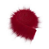 Bothyi - Tela Sintética Suave Y Peluda, Cortes Para Parches De Sombrero, Gnomos, Barba, Pelo, Rojo