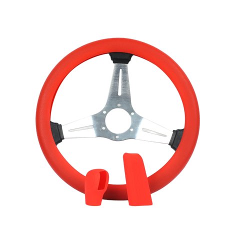 Click Ventas - Set 3 Piezas Funda Cubre Volante Perilla Cambios Gel Silicona Rojo