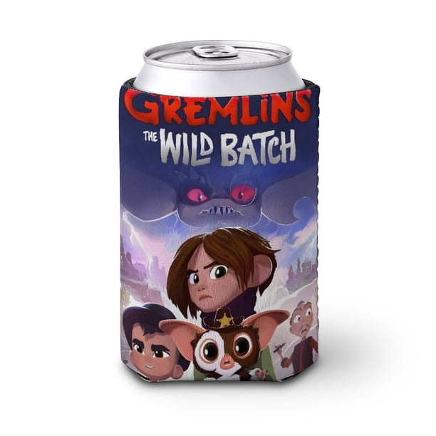 Gremlins El Lote Salvaje Funda enfriadora de latas, aislante de bebidas para mantener frías o calientes, funda térmica plegable para latas, portabebidas reutilizable