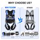 thumbnail image 4 of Arnés de Seguridad WHITEDEW con Cuerda de Seguridad de 2 m Azul, 59‑159 kg, 4 of 8
