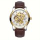thumbnail image 1 of Reloj Automático de Esqueleto de Lujo para Hombre - con Tachuelas de Pedrería, Resistente Al Agua, Estilo Empresarial con Función de Cronómetro, Correa de Cuero Pu, 1 of 5
