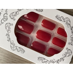 Klaia Beauty - Uñas Postizas Press On Largas 24Pcs Cuadradas Unicolor Rojo Claro