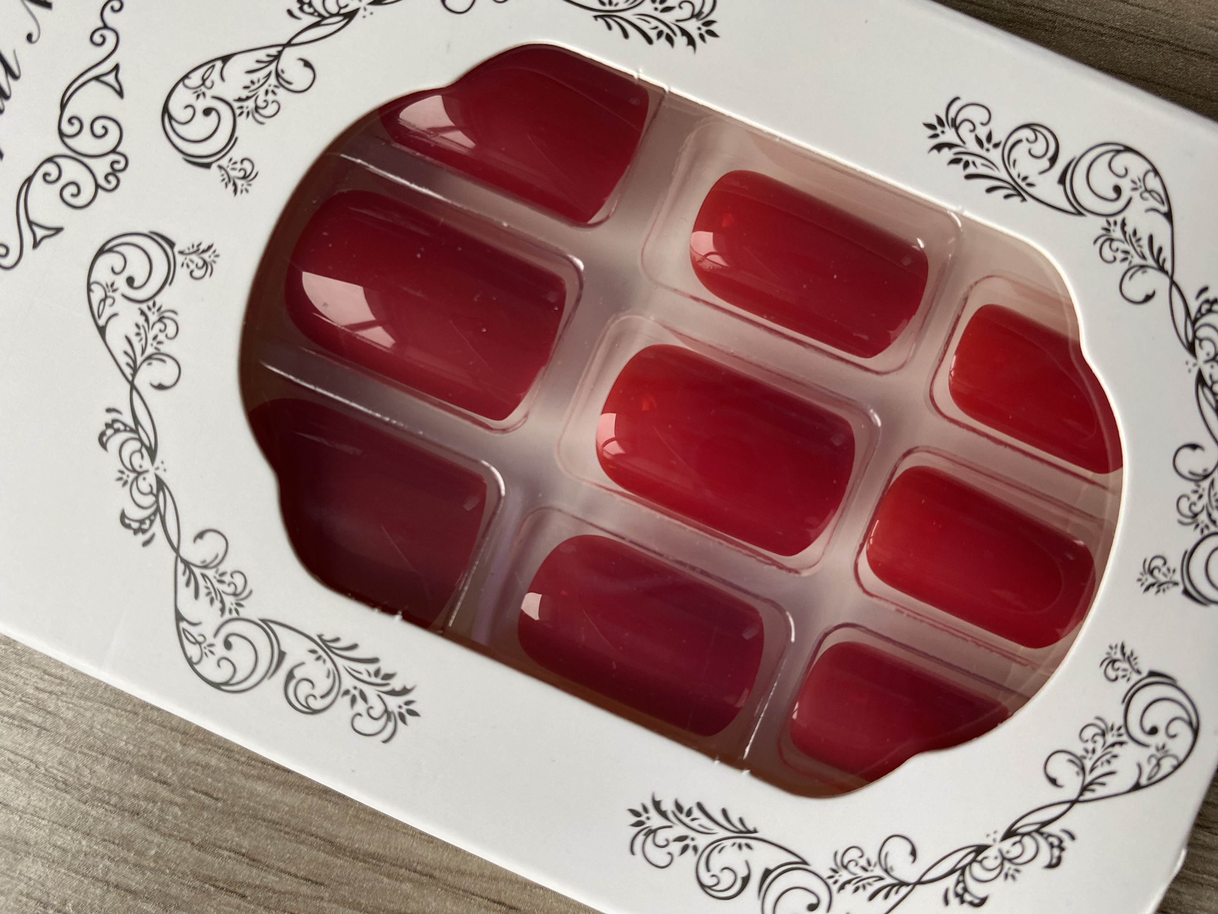 Klaia Beauty - Uñas Postizas Press On Largas 24Pcs Cuadradas Unicolor Rojo Claro