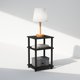 thumbnail image 4 of Mesita de noche Furinno Just, de 3 niveles, Turn-Tube, almacenamiento abierto, 4 of 7