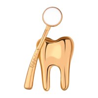 Ioensy - Broche De Dientes, Pin De Solapa De Dientes, Joyería, Mochila, Insignia Para Mujeres Y Niñas, Aureate