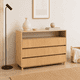 thumbnail image 2 of Cómoda "Pitao" 3 Cajones con Nicho Mueble de Madera - Beige - 120x40x90 cm, 2 of 2