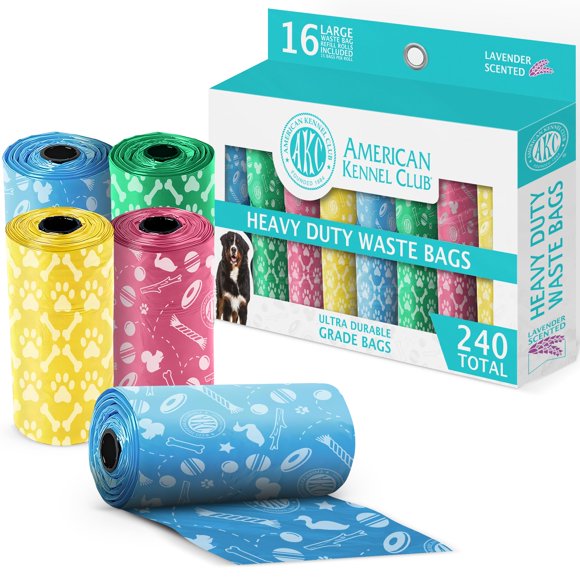 Bolsas para excrementos de perro American Kennel Club a prueba de fugas, 240 unidades