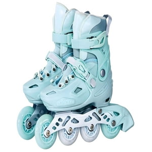 Genérico - Patin Lineal Con Luces Y Kit Talla S 27 31 Celeste