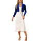 thumbnail image 2 of INSPIRE CHIC Chaquetas de Terciopelo para Mujeres con Mangas Largas, Cárdigan Abierto, Chaqueta Bolero Recortada L Azul Real, 2 of 6