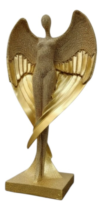 Genérico - Estatua Decorativa Figura Ángel Alas Desplegadas Adorno Jhn